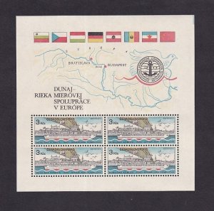 Czechoslovakia  #2424a-2425a   MNH  1982 Sheets Danube commission 2 scans