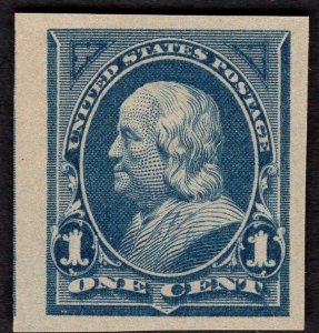 US #264P5 Extra Fine, Original Gum. Lightly Hinged. w/copy of cert