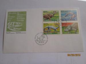 Canada #1498a  FDC dinosaurs