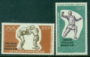 Central African Republic 1972 Airmail - Munich Olympic Gold Medal Winners - I...