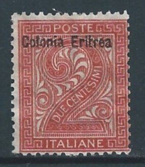 Eritrea #2 Mint No Gum 2c Italian Numeral Issue Ovptd. Colonia Eritrea