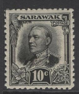 SARAWAK SG98 1932 10c BLACK MTD MINT