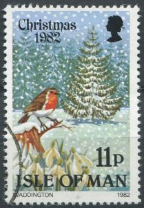 Isle of Man Sc#222 Used, 11p multi, Christmas 1982 (1982)