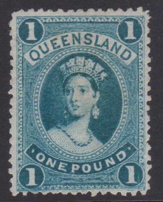 Queensland Sc#78 MLH - small pencil number on back