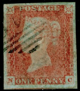 SG9, 1d pale red-brown PLATE 79, FU. Cat £45. IRELAND. 4 MARGINS. NC