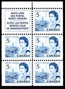 458a, Scott, booklet pane of 5x5c + label (BK55), MNHOG, VF, Centennial issue