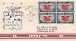Scott C23 6 Cents Eagle Fidelity FDC Typed Address Dayton Planty C23-19