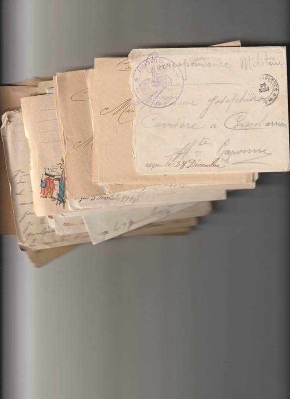 WW1 French Correspondence letters 34 in total