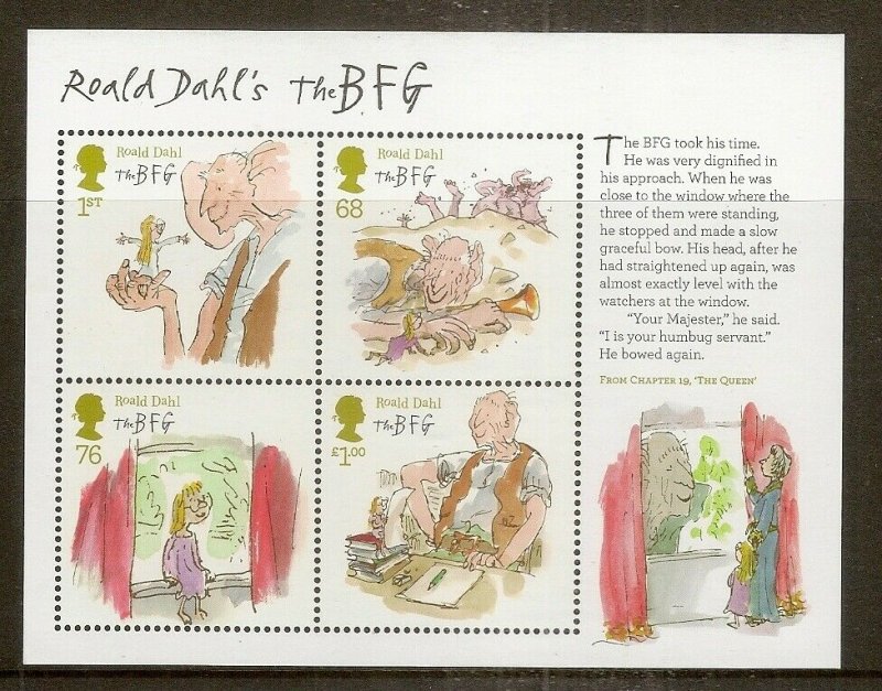 GB 2012 Roald Dahl BFG Mini Sheet MNH