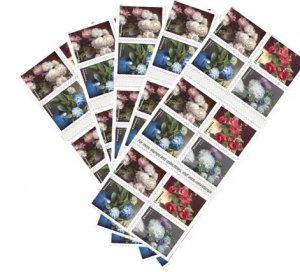 2017 Garden Flowers Forever stamps 5 books total 100pcs