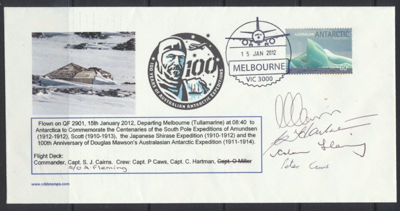 Aviation – Flight Cover Commemorating Centenaries of the South Pole Expedition