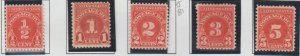 U.S. Scott #J79-J86 Postage Due Stamps - Mint Set