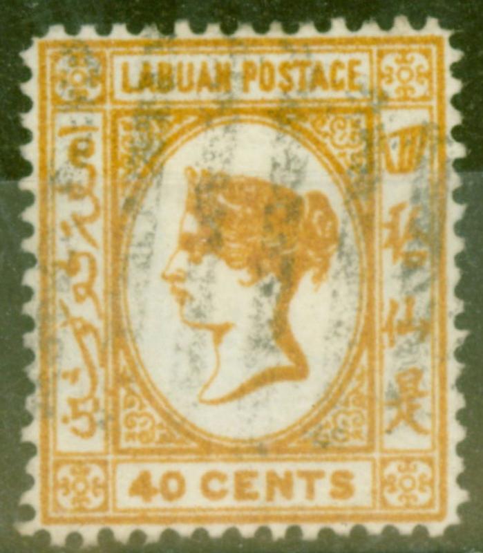 LABUAN 1892 40c ocre SG47 très bien utilisé