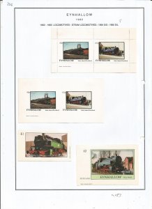 EYNHALLOW -1982 - Steam Locomotives - Sheets - Mint Light Hinged - Private Issue