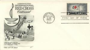 1963 International Red Cross (Scott 1239) Fleetwood FDC