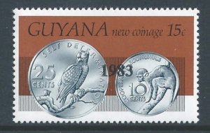 Guyana #568 NH New Coinage Issue Ovptd. 1983