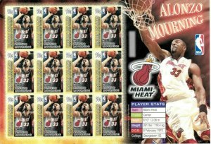 Union Island 2005 - NBA Mami Heat - Alonzo Mourning - Sheet of 12 stamps - MNH