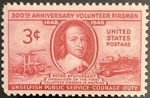 Scott #971 1948 3¢ 300th Anniversary Volunteer Firemen MNH OG VF/XF