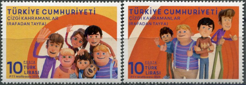 Turkey. 2023. Cartoons - Rafadan Tayfa (MNH **) Set of 2 stamps