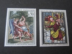 France 1963 Sc 1054-5 Christmas Religion set MNH