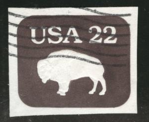 US Envelope cut square Scott U608 used