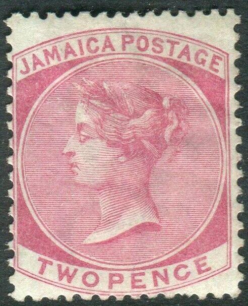 JAMAICA-1870 2d Rose.  A mounted mint example Sg 9