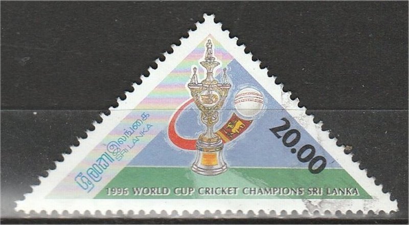 SRI LANKA, 1996, used 20r World Cup Cricket Scott 1168