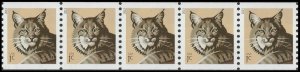 US 4802 Bobcat 1c coil strip 5 MNH 2013