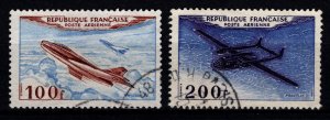 France 1954 Airmail, 100f & 200f [Used]