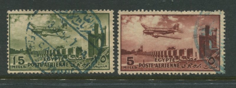 STAMP STATION PERTH Egypt #C65-C66 Air Post Issue Used 1953