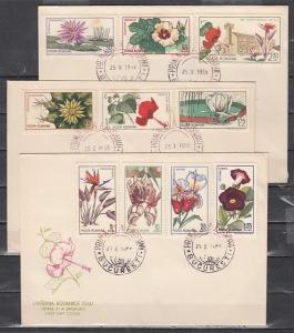 Romania, Scott cat. 1779-1788. Gardens issue w/Orchid. 3 First day Covers. ^