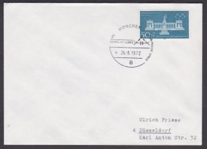 GERMANY 1972 Olympic Games cover special pmk WIGHTLIFTING..................A2908