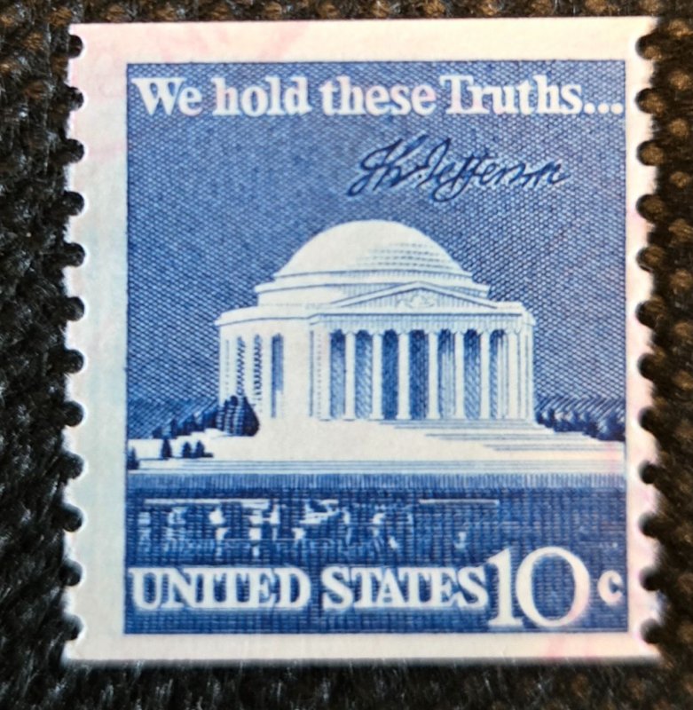 USA, 1973-74, Jefferson Memorial & signature,# 1510,coil, used, SCV$0.25