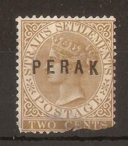 Perak 1882 2c Brown Opt Filler