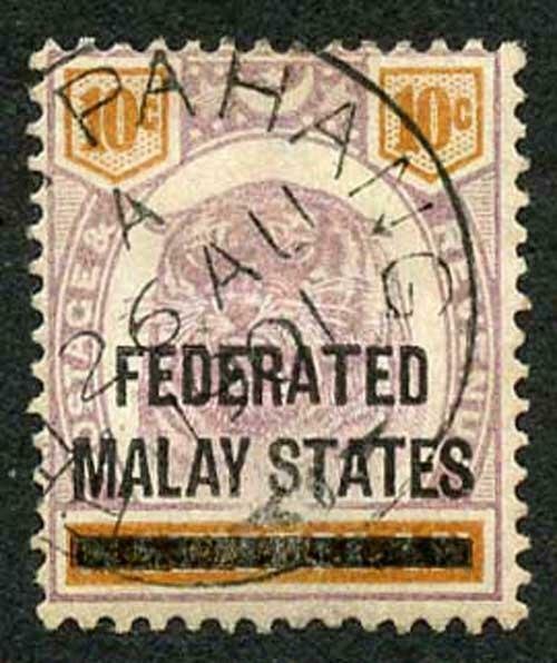 Malay States SG5 Malay States on 10c Negri Sembilan