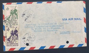 1940 Dakar French Occidental Africa Airmail Cover To Lausanne Switzerland