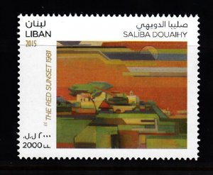 LEBANON- LIBAN MNH - SC# 734 PAINTER SALIBA DOUAIHY - THE RED SUNSET