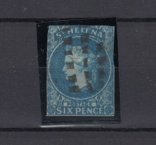 St Helena QV 1856 6d Blue Imperf SG1 Fine Used JK9658 