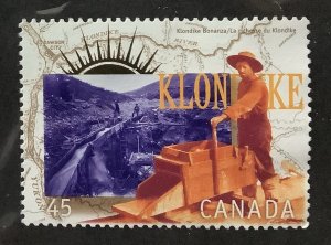 Canada 1996 Scott 1606e used- 45c,  Klondike, Gold Rush, Miner