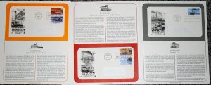 1996 Riverboats Sc 3091-95 FDCs on 3 PCS info pages 3095a set of 5 designs