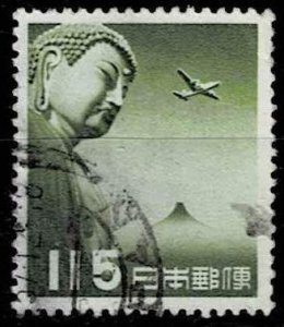 Japan 1953,Sc.#C41 used Great Buddha of Kamakura - Olive green