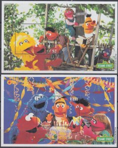 FIJI Sc# 883-4 - MNH SET of 2 S/S for SESAME STREET