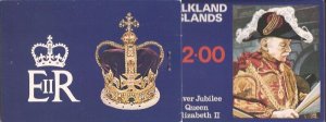 Falkland Islands - 1977 Silver Jubilee - Booklet of 3 4 Stamp Bklt Panes