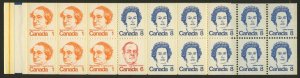 Canada 586b Booklet BK75a MNH Queen Elizabeth, Caricatures