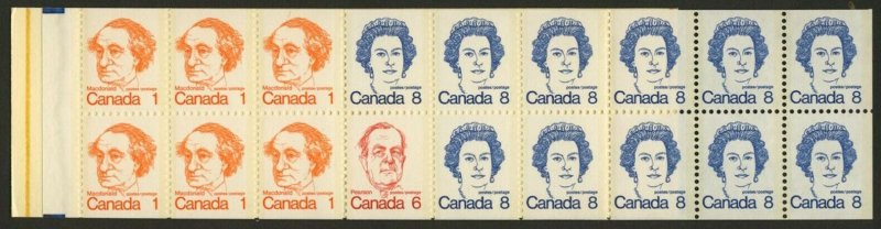 Canada 586b Booklet BK75a MNH Queen Elizabeth, Caricatures