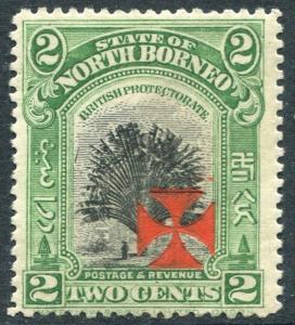 NORTH BORNEO-1916 2c Green Perf 14½ x 15 Sg 190a  MOUNTED MINT  V20245