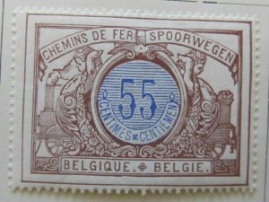 A6P17F38 Belgium Parcel Post and Railway Stamp 1912-14 55cmh*-