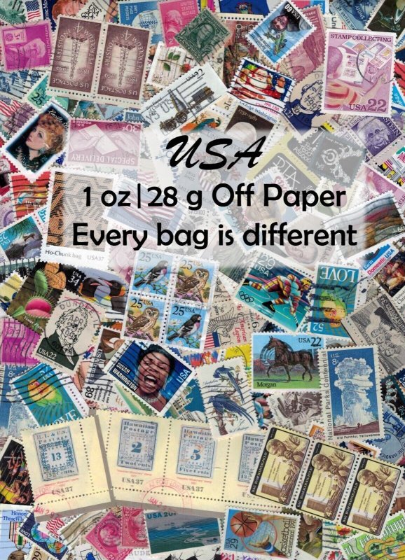 ZAYIX United States Unchecked Off Paper Mixture Kiloware 1 oz/28g 121022BAG17