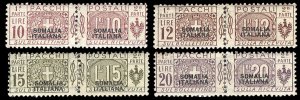 Italian Colonies, Somalia #Q38-41 (Sass.50-53) Cat€250, 1926 Parcel Post St...