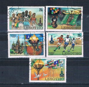 Lesotho 291-95 Used set Olympics 1980 (MV0139)+